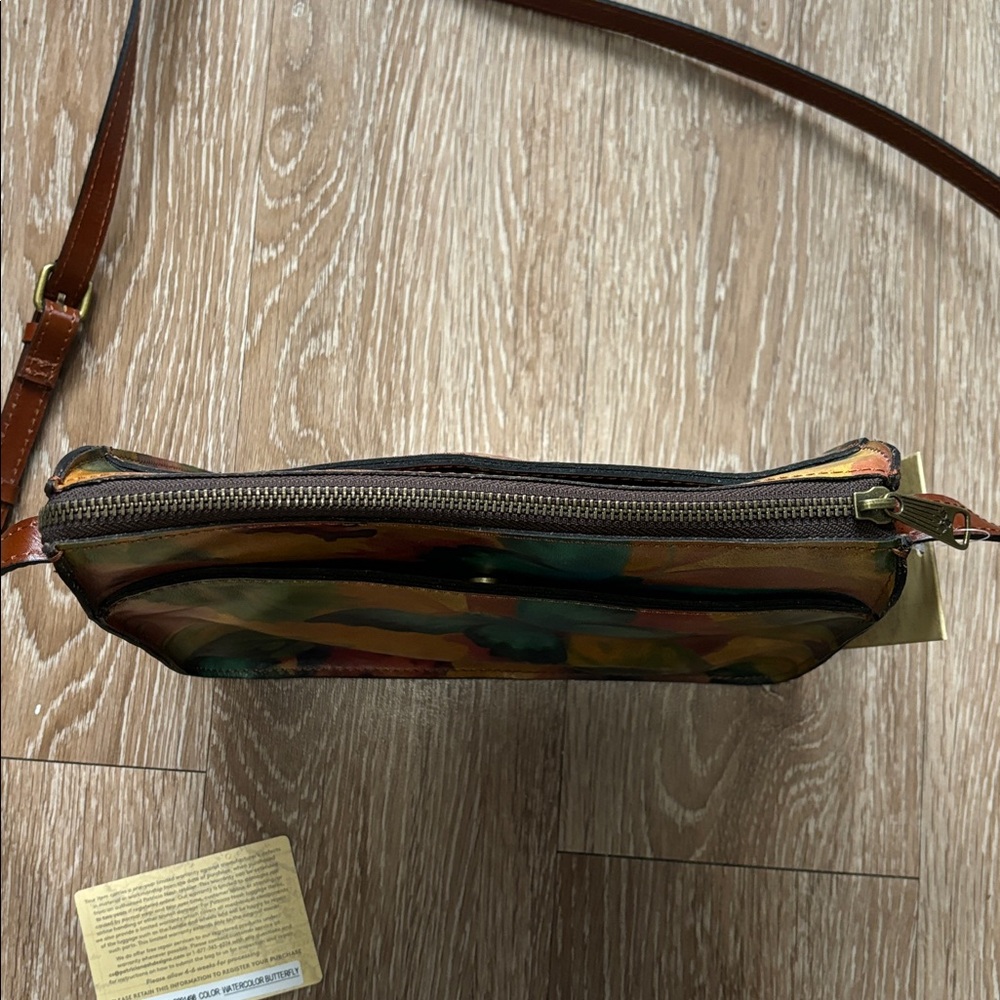New! Patricia Nash watercolor butterfly Vallata crossbody bag, genuine leather - Picture 16 of 16